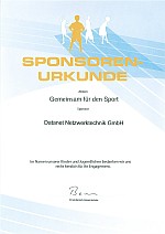 Sponsoren-Urkunde Ernst-Barlach-Gesamtschule